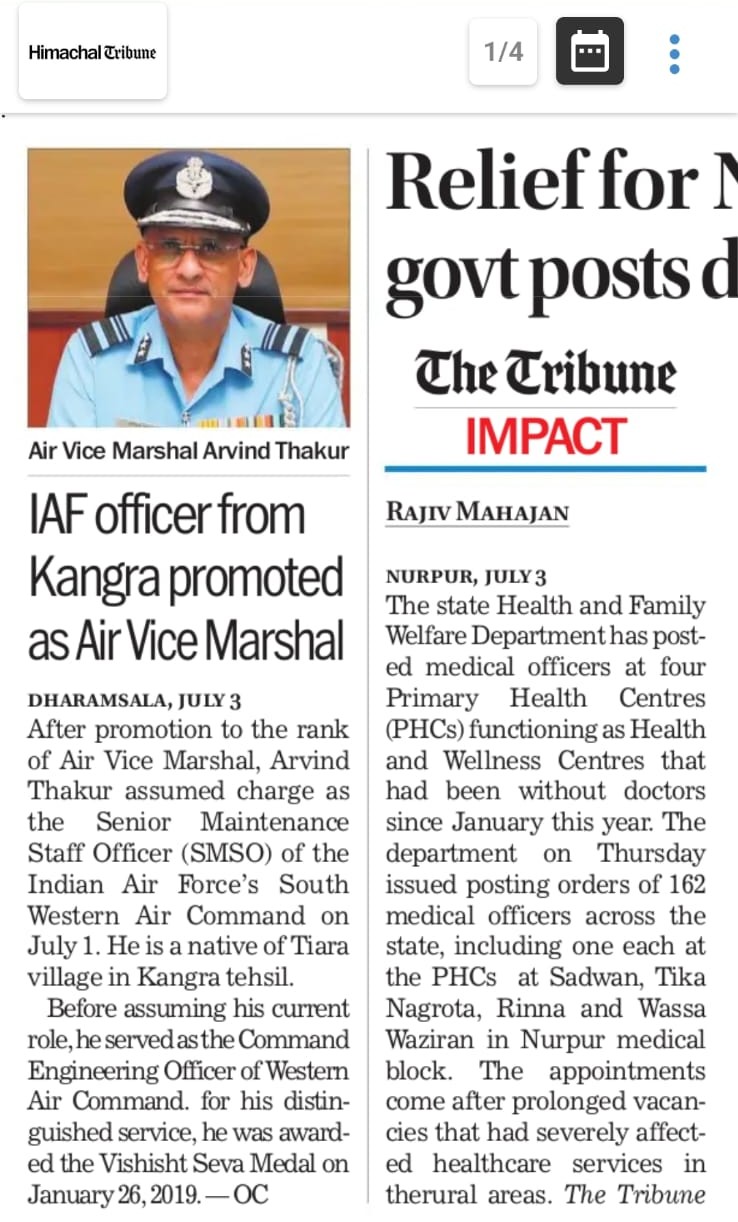 Air Vice Marshal Arvind Thakur